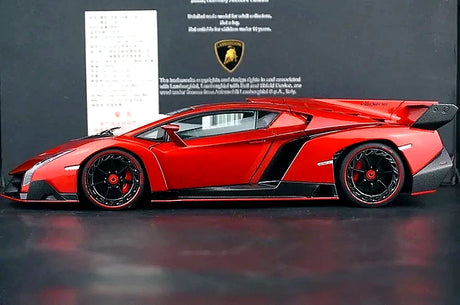 AutoArt Lamborghini 2013 فينينو بورغندي 1:18 – نموذج معدني قابل للجمع من القالب المصبوب