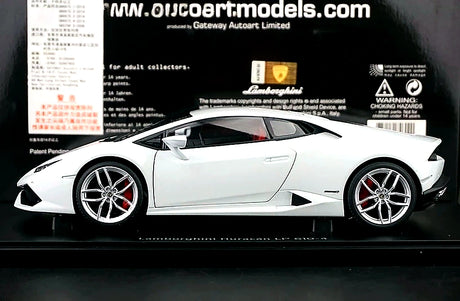 AutoArt Lamborghini 2014 هوراكان LP610-4 وايت 1:18 – نموذج معدني قابل للجمع من القالب المصبوب