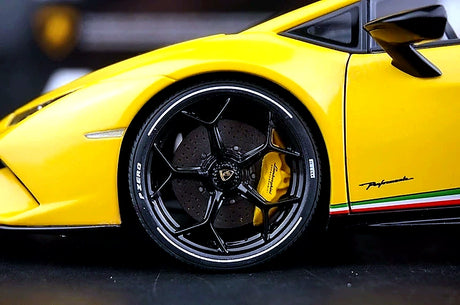 AutoArt Lamborghini 2014 هوراكان LP610-4 يلو 1:18 – نموذج معدني قابل للجمع من القالب المصبوب