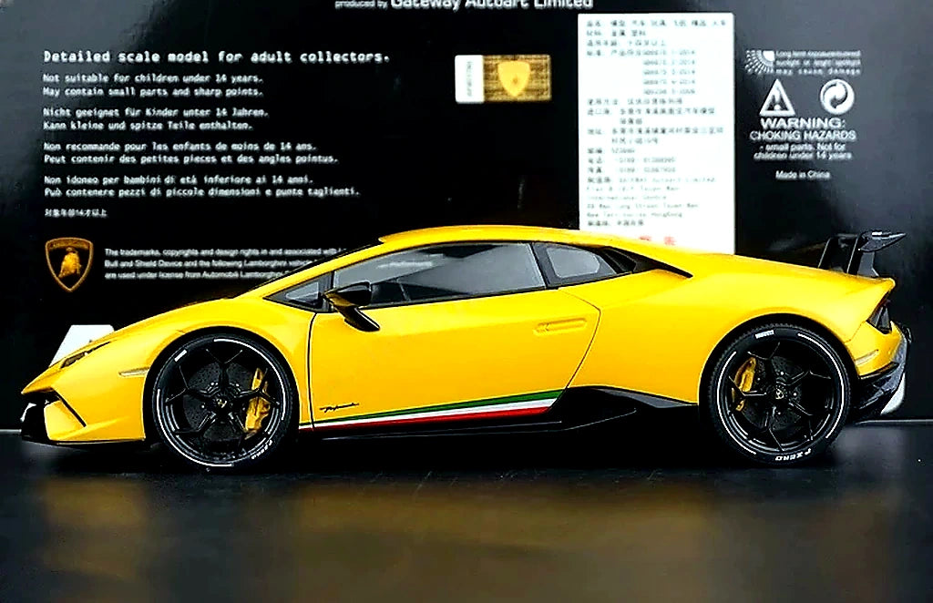 AutoArt Lamborghini 2014 Huracan LP610-4 Yellow 1:18 – Collectible Diecast Model Die-Cast