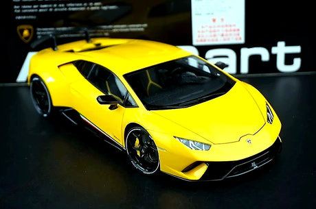 AutoArt Lamborghini 2014 هوراكان LP610-4 يلو 1:18 – نموذج معدني قابل للجمع من القالب المصبوب