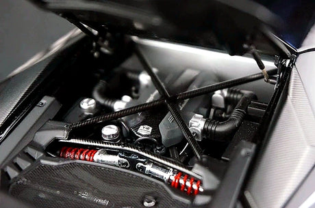 AutoArt Lamborghini 2015 Aventador LP750-4 SV بلاك 1:18 – نموذج معدني قابل للجمع من القالب المصبوب