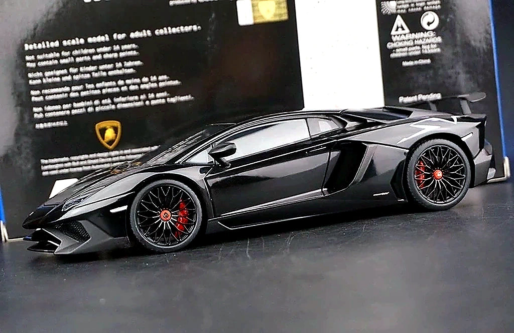 AutoArt Lamborghini 2015 Aventador LP750-4 SV Black 1:18 – Modello da collezione in pressofuso