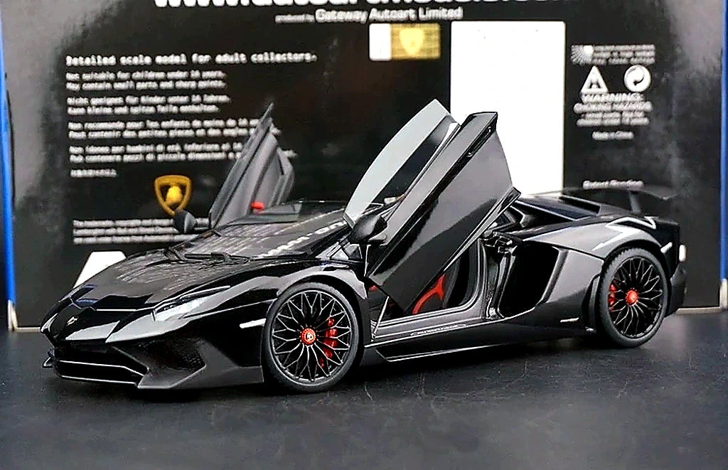 AutoArt Lamborghini 2015 Aventador LP750-4 SV Black 1:18 – Modello da collezione in pressofuso