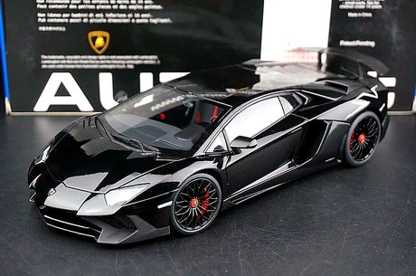AutoArt Lamborghini 2015 Aventador LP750-4 SV بلاك 1:18 – نموذج معدني قابل للجمع من القالب المصبوب