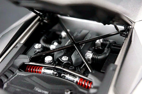 AutoArt Lamborghini 2015 Aventador LP750-4 SV رمادي 1:18 – نماذج معدنية قابلة للجمع من القالب المصبوب