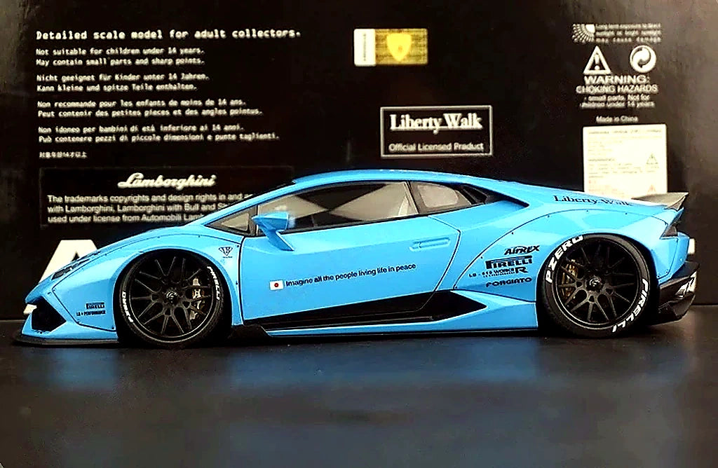AutoArt Lamborghini 2015 Huracan LP610-4 LB-Works Blue 1:18 – Modello da collezione in pressofuso