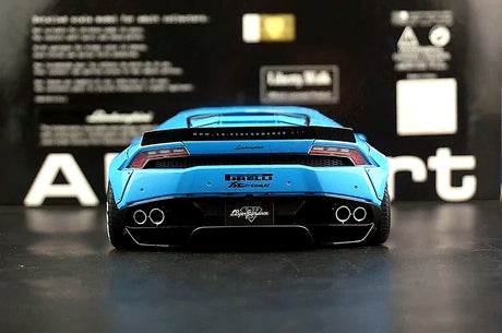 AutoArt Lamborghini 2015 هوراكان LP610-4 LB-ووركس بلو 1:18 – نموذج معدني قابل للجمع مصبوب، قالب