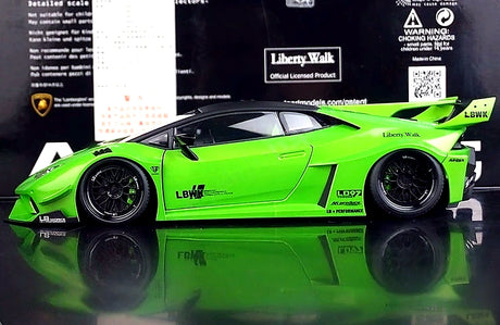 AutoArt Lamborghini 2015 هوراكان LP610-4 LB-ووركس جرين 1:18 – نموذج معدني قابل للجمع من القالب المصبوب