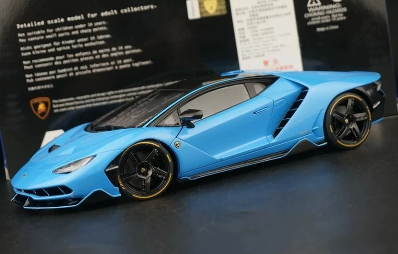 AutoArt Lamborghini 2016 سينتيناريو LP770-4 بلو 1:18 – نموذج معدني قابل للجمع مصبوب.