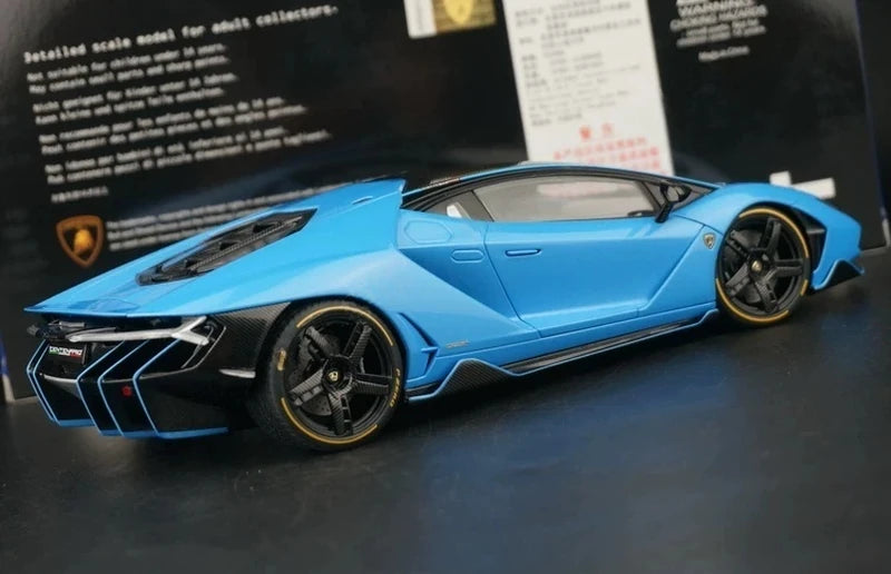 AutoArt Lamborghini 2016 سينتيناريو LP770-4 بلو 1:18 – نموذج معدني قابل للجمع مصبوب.