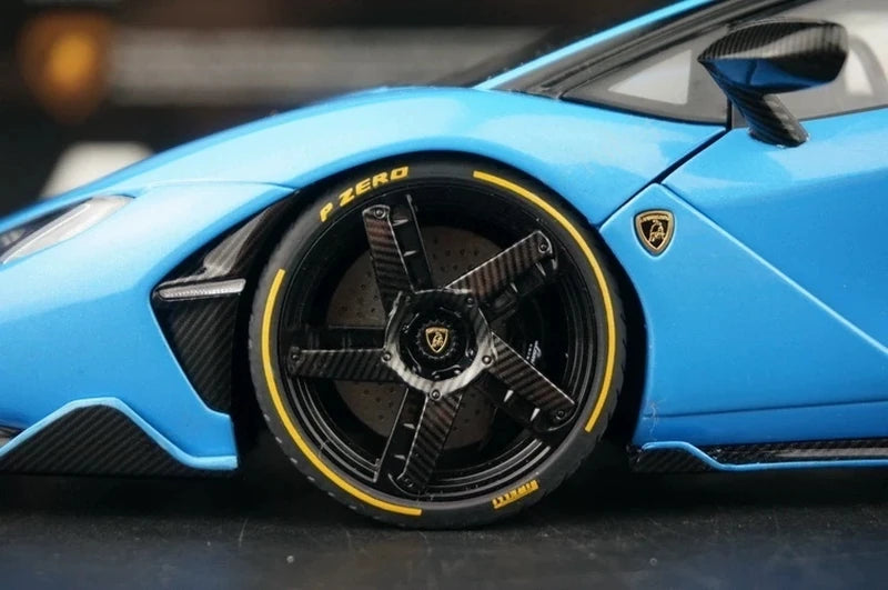 AutoArt Lamborghini 2016 سينتيناريو LP770-4 بلو 1:18 – نموذج معدني قابل للجمع مصبوب.