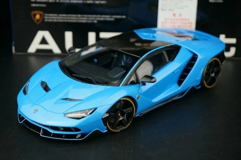 AutoArt Lamborghini 2016 سينتيناريو LP770-4 بلو 1:18 – نموذج معدني قابل للجمع مصبوب.