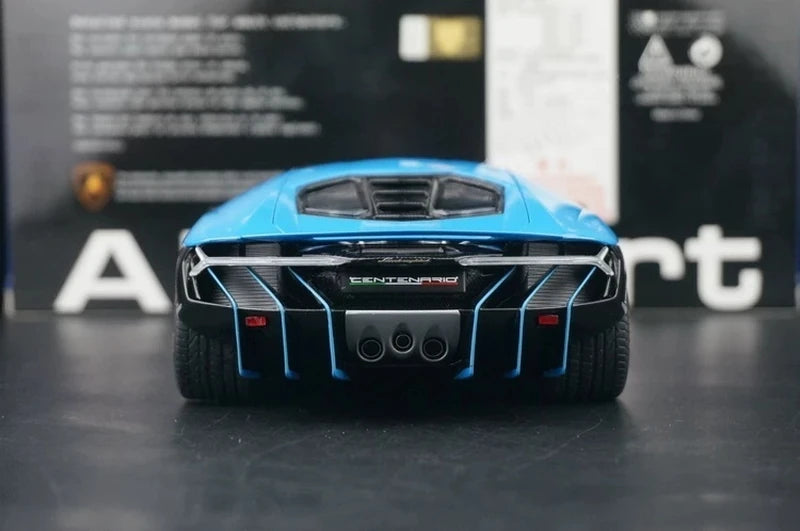 AutoArt Lamborghini 2016 سينتيناريو LP770-4 بلو 1:18 – نموذج معدني قابل للجمع مصبوب.