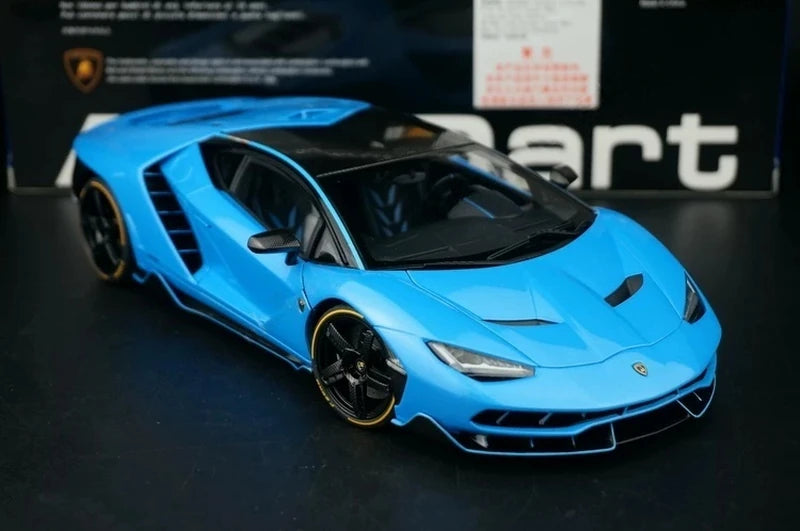 AutoArt Lamborghini 2016 سينتيناريو LP770-4 بلو 1:18 – نموذج معدني قابل للجمع مصبوب.