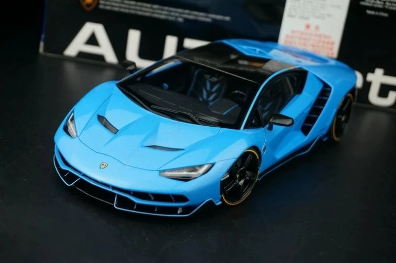 AutoArt Lamborghini 2016 سينتيناريو LP770-4 بلو 1:18 – نموذج معدني قابل للجمع مصبوب.