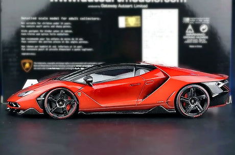 AutoArt Lamborghini 2016 سينتيناريو LP770-4 بورغندي 1:18 – نموذج معدني قابل للجمع مصبوب.