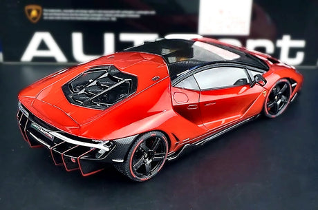 AutoArt Lamborghini 2016 سينتيناريو LP770-4 بورغندي 1:18 – نموذج معدني قابل للجمع مصبوب.