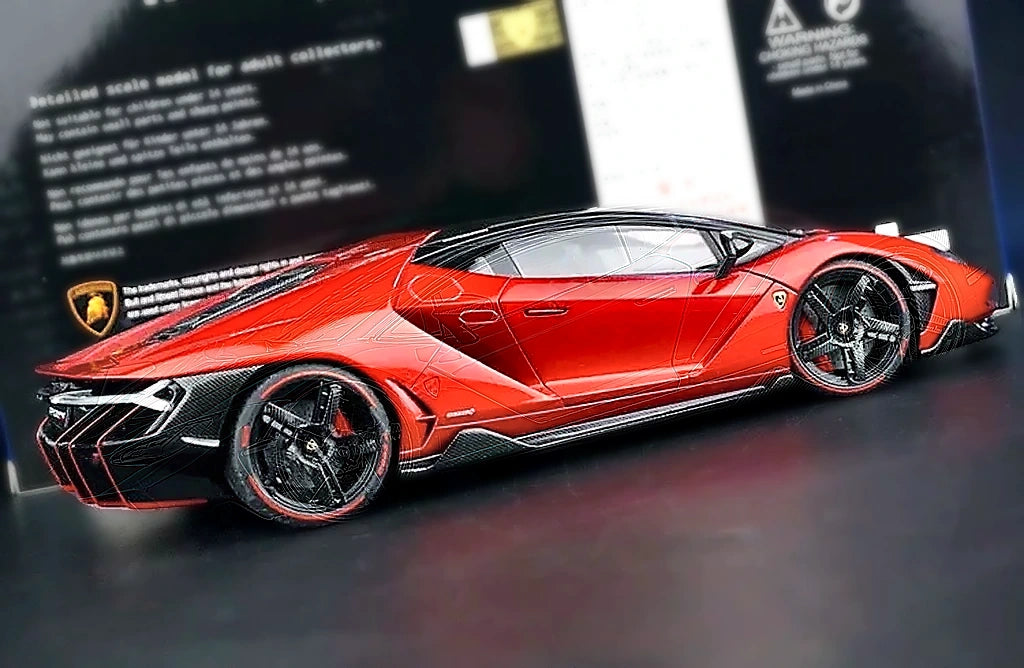 AutoArt Lamborghini 2016 Centenario LP770-4 Burgundy 1:18 – Sammelobjekte aus Druckguss-Modell-Druckguss