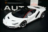AutoArt Lamborghini 2016 سينتيناريو LP770-4 وايت 1:18 – نموذج معدني قابل للجمع مصبوب.