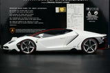AutoArt Lamborghini 2016 سينتيناريو LP770-4 وايت 1:18 – نموذج معدني قابل للجمع مصبوب.