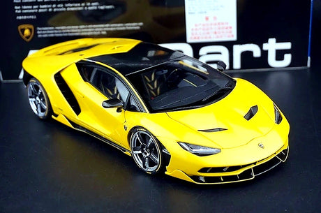 AutoArt Lamborghini 2016 سينتيناريو LP770-4 يلو 1:18 – نموذج معدني قابل للجمع من القالب المصبوب