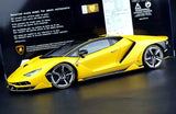 AutoArt Lamborghini 2016 Centenario LP770-4 Yellow 1:18 – Modello da collezione in metallo pressofuso