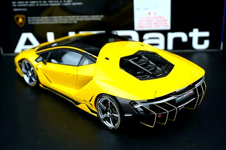 AutoArt Lamborghini 2016 سينتيناريو LP770-4 يلو 1:18 – نموذج معدني قابل للجمع من القالب المصبوب
