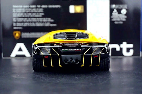 AutoArt Lamborghini 2016 سينتيناريو LP770-4 يلو 1:18 – نموذج معدني قابل للجمع من القالب المصبوب