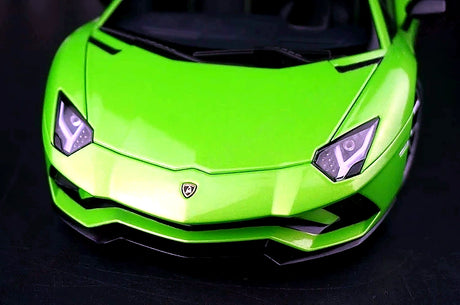 AutoArt Lamborghini 2017 Aventador S LP740-4 Green 1:18 – نموذج معدني قابل للجمع من القالب المصبوب