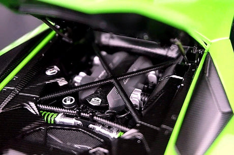 AutoArt Lamborghini 2017 Aventador S LP740-4 Green 1:18 – نموذج معدني قابل للجمع من القالب المصبوب