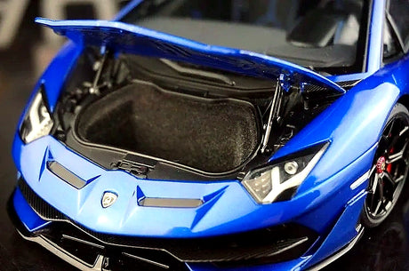AutoArt Lamborghini 2018 Aventador SVJ بلو 1:18 – نموذج معدني قابل للجمع