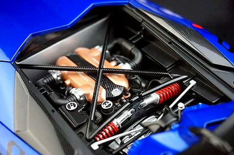 AutoArt Lamborghini 2018 Aventador SVJ بلو 1:18 – نموذج معدني قابل للجمع