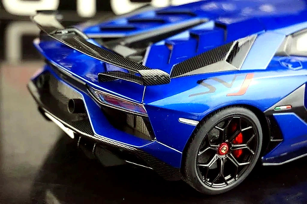 AutoArt Lamborghini 2018 Aventador SVJ بلو 1:18 – نموذج معدني قابل للجمع