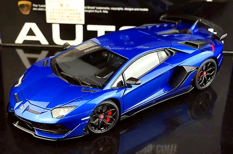 AutoArt Lamborghini 2018 Aventador SVJ بلو 1:18 – نموذج معدني قابل للجمع