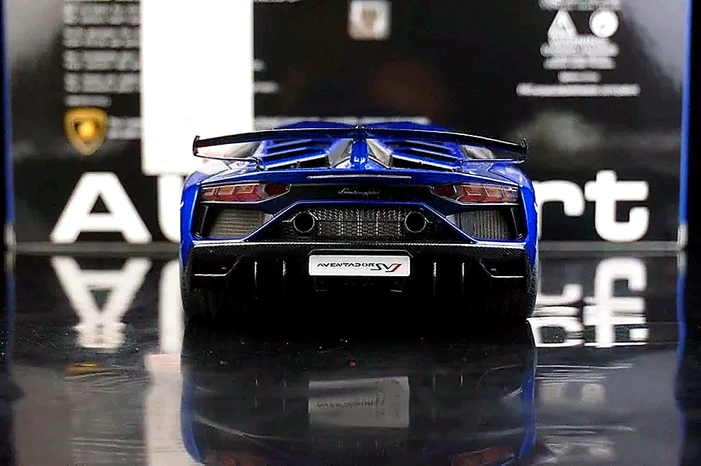 AutoArt Lamborghini 2018 Aventador SVJ بلو 1:18 – نموذج معدني قابل للجمع
