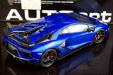 AutoArt Lamborghini 2018 Aventador SVJ بلو 1:18 – نموذج معدني قابل للجمع
