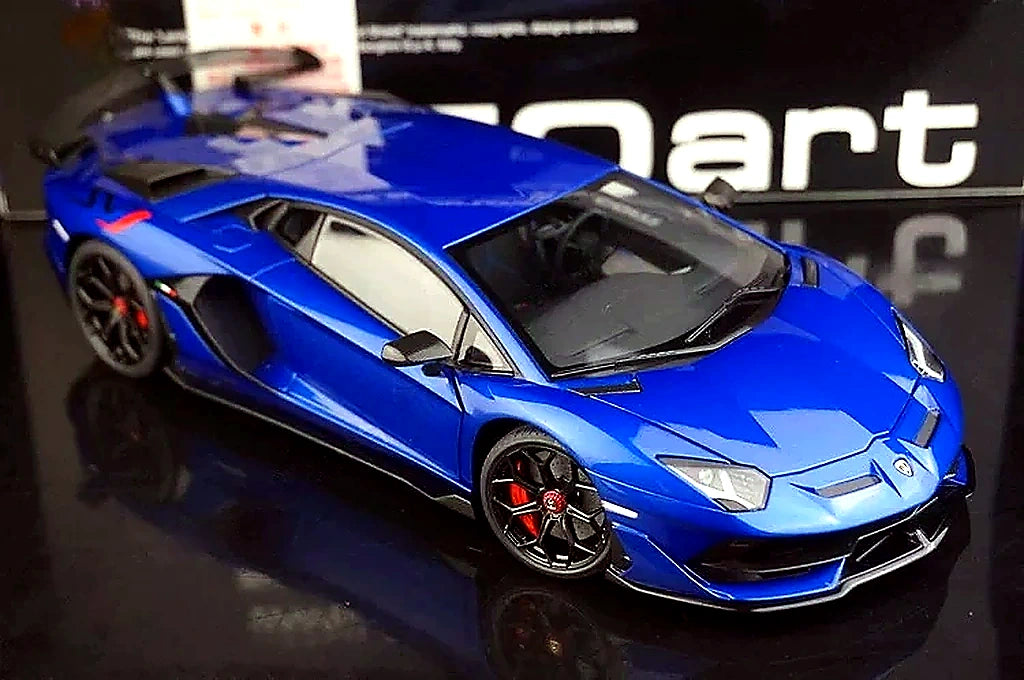 AutoArt Lamborghini 2018 Aventador SVJ بلو 1:18 – نموذج معدني قابل للجمع