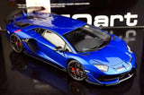 AutoArt Lamborghini 2018 Aventador SVJ بلو 1:18 – نموذج معدني قابل للجمع