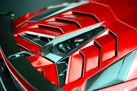AutoArt Lamborghini 2018 Aventador SVJ بورغوندي 1:18 – نموذج معدني قابل للجمع من القالب المصبوب