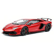AutoArt Lamborghini 2018 Aventador SVJ بورغوندي 1:18 – نموذج معدني قابل للجمع من القالب المصبوب