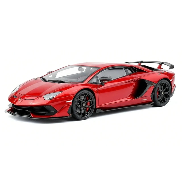 AutoArt Lamborghini 2018 Aventador SVJ بورغوندي 1:18 – نموذج معدني قابل للجمع من القالب المصبوب