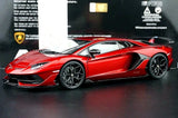 AutoArt Lamborghini 2018 Aventador SVJ بورغوندي 1:18 – نموذج معدني قابل للجمع من القالب المصبوب