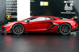 AutoArt Lamborghini 2018 Aventador SVJ بورغوندي 1:18 – نموذج معدني قابل للجمع من القالب المصبوب