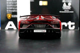 AutoArt Lamborghini 2018 Aventador SVJ بورغوندي 1:18 – نموذج معدني قابل للجمع من القالب المصبوب