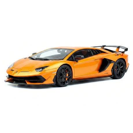 AutoArt Lamborghini 2018 Aventador SVJ أورانج 1:18 – نموذج معدني قابل للجمع من قالب القالب