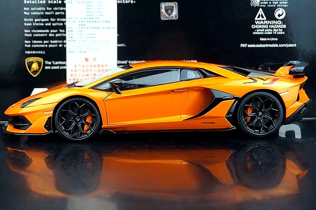 AutoArt Lamborghini 2018 Aventador SVJ Orange 1:18 – Modello da collezione pressofuso