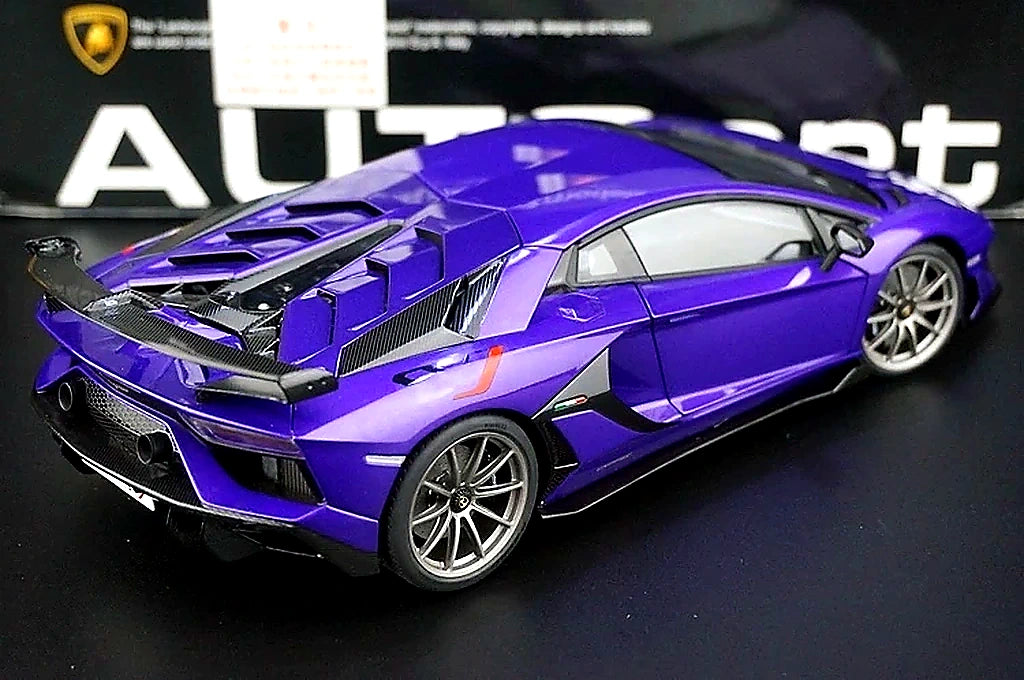 AutoArt Lamborghini 2018 Aventador SVJ Purple 1:18 – Modello da collezione in pressofuso