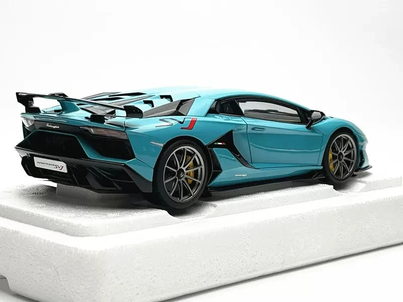 AutoArt Lamborghini 2018 Aventador SVJ Turquoise 1:18 – Collectible Diecast Model Die-Cast