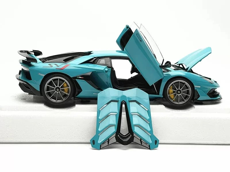 AutoArt Lamborghini 2018 Aventador SVJ Turquoise 1:18 – Collectible Diecast Model Die-Cast